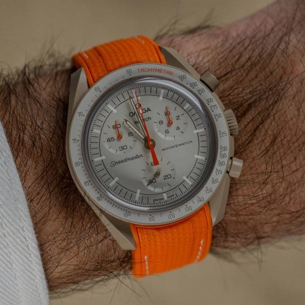 Rubber strap for Omega X Moonswatch - Monaco - Orange