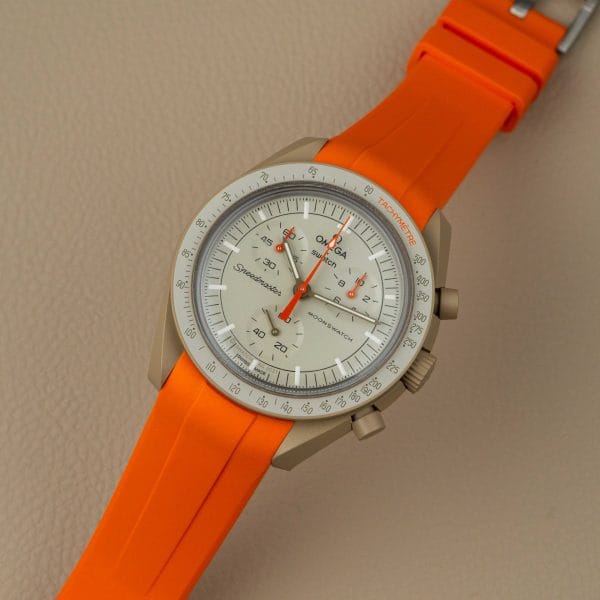 Rubber strap for Omega X Moonswatch - Orange – Image 4