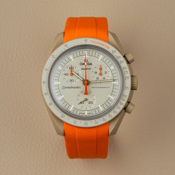 Rubber strap for Omega X Moonswatch - Orange – Image 5