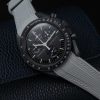 Light Grey Monaco Rubber Strap For Moonswatch