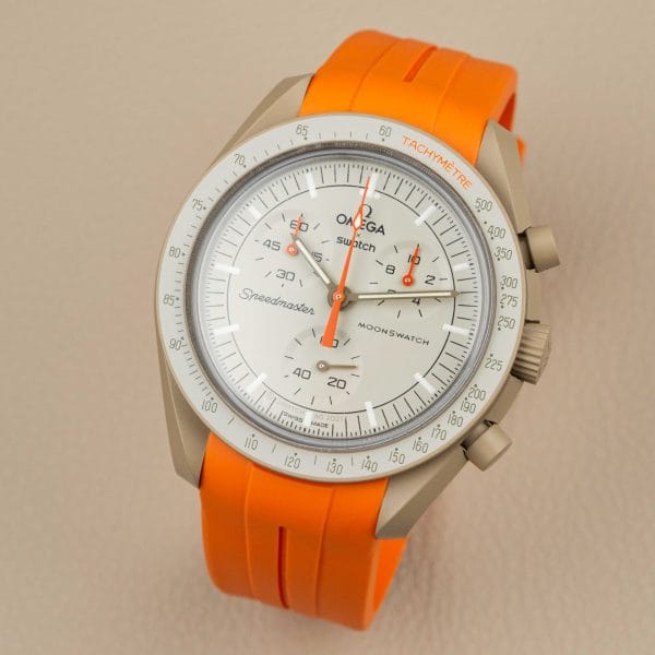 Rubber strap for Omega X Moonswatch - Grand Prix - Orange – Image 2