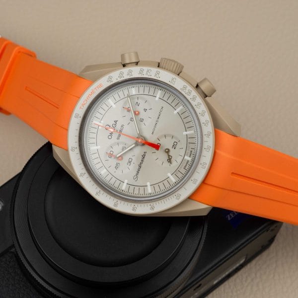 Rubber strap for Omega X Moonswatch - Grand Prix - Orange – Image 9