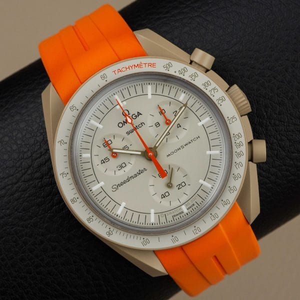 Rubber strap for Omega X Moonswatch - Grand Prix - Orange – Image 7