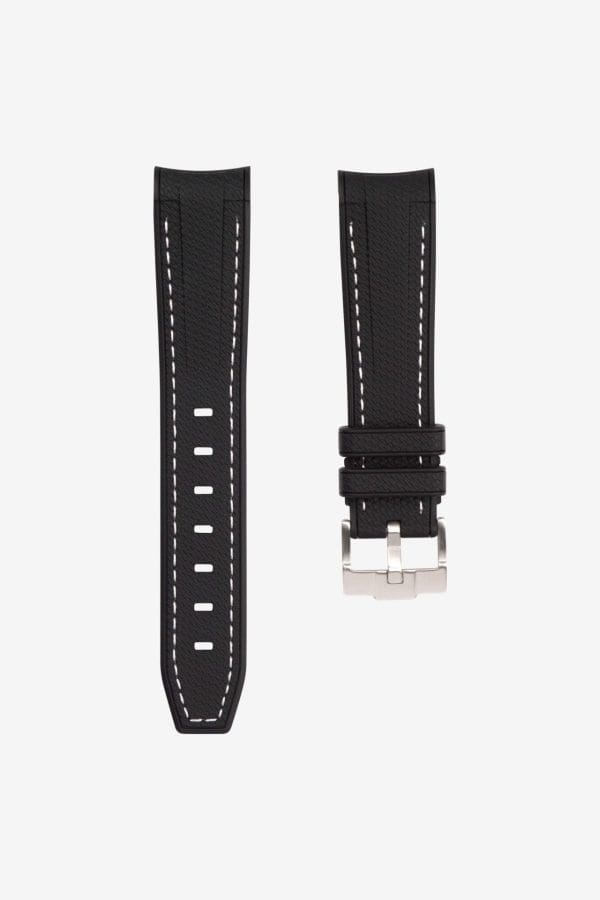 Rubber strap for Omega X Moonswatch - Monaco - Black