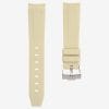 Beige rubber strap for swatch x omega moonswatch