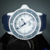 Navy Blue Rubber Strap for Blancpain Fifty Fathoms X Swatch Collaboration.