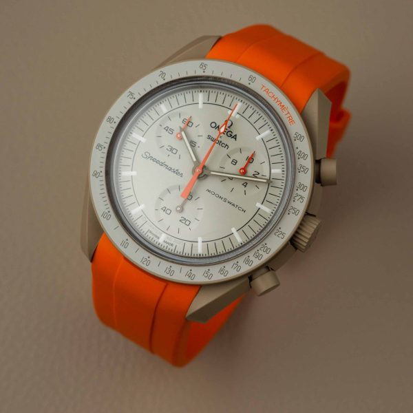 Rubber strap for Omega X Moonswatch - Orange – Image 2