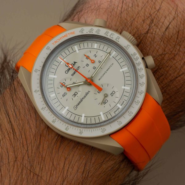 Rubber strap for Omega X Moonswatch - Orange – Image 3