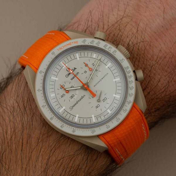 Rubber strap for Omega X Moonswatch - Monaco - Orange