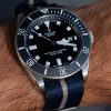 Navy Blue Striped Nato Strap