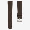 Brown rubber strap for swatch x omega moonswatch