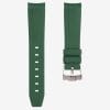 Green rubber strap for swatch x omega moonswatch