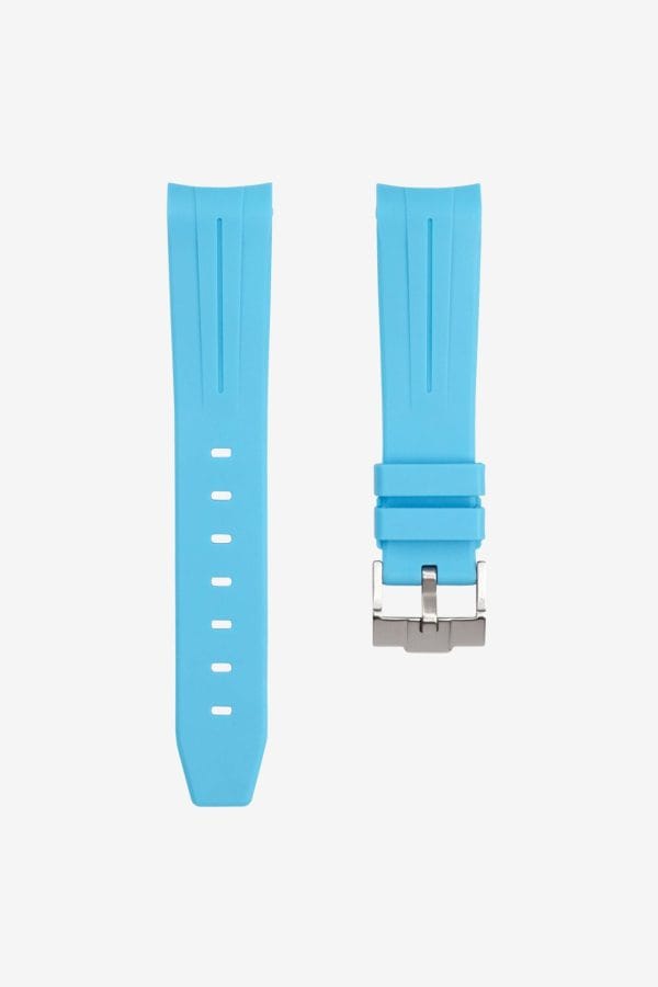 Rubber strap for Omega X Moonswatch - Grand Prix - Light Blue