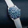 Tudor Black Bay Blue - White Straight End Rubber Watch Strap