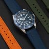 Tudor Black Bay 58 + Navy Blue Straight End Rubber Watch Strap