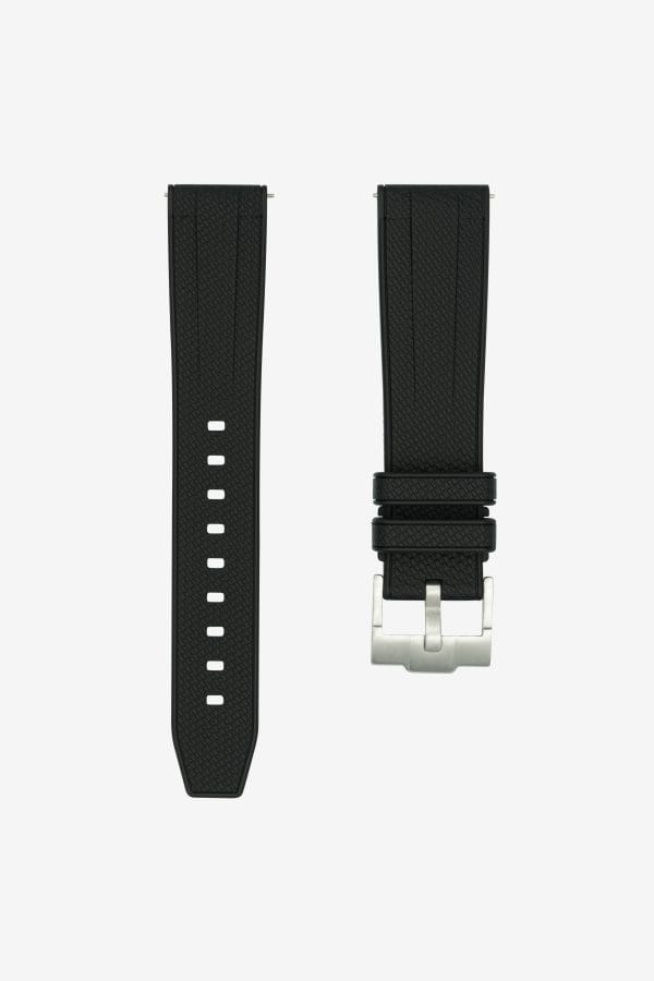 Straight End Rubber Strap 20mm-22mm - Monaco - Black