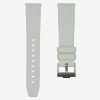 White Straight End Rubber Watch Strap