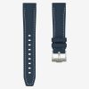 Navy Blue Rubber Watch Strap - Contrast Stitchning - Texture - Apple Watch Band